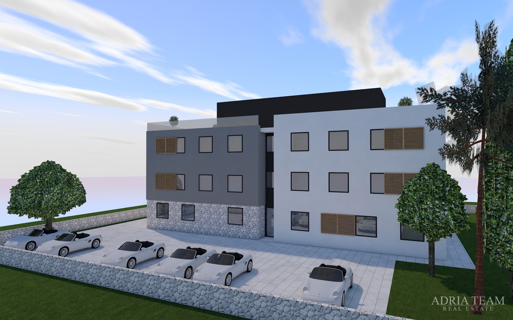 ONE-STOREY AND MULTI-STOREY APARTMENTS IN RESIDENTIAL BUILDING, NEW CONSTRUCTION, 150 m FROM SEA - PRIVLAKA