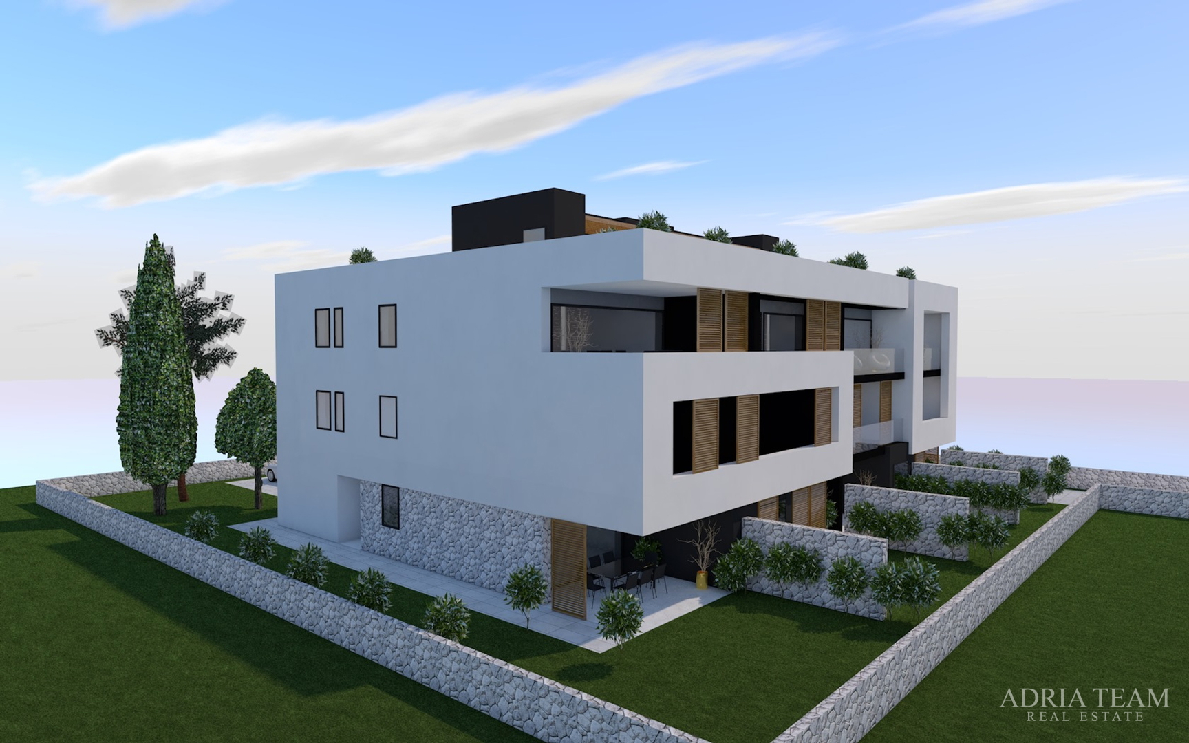 ONE-STOREY AND MULTI-STOREY APARTMENTS IN RESIDENTIAL BUILDING, NEW CONSTRUCTION, 150 m FROM SEA - PRIVLAKA