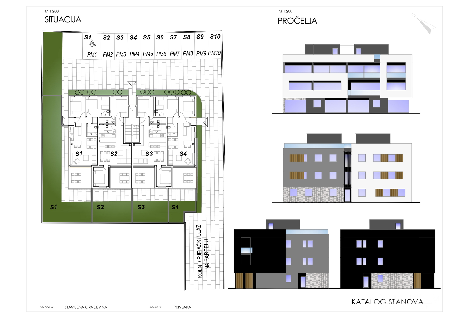 ONE-STOREY AND MULTI-STOREY APARTMENTS IN RESIDENTIAL BUILDING, NEW CONSTRUCTION, 150 m FROM SEA - PRIVLAKA