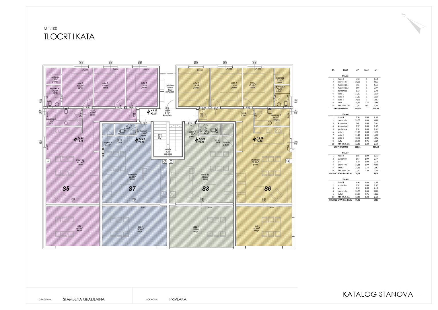 ONE-STOREY AND MULTI-STOREY APARTMENTS IN RESIDENTIAL BUILDING, NEW CONSTRUCTION, 150 m FROM SEA - PRIVLAKA