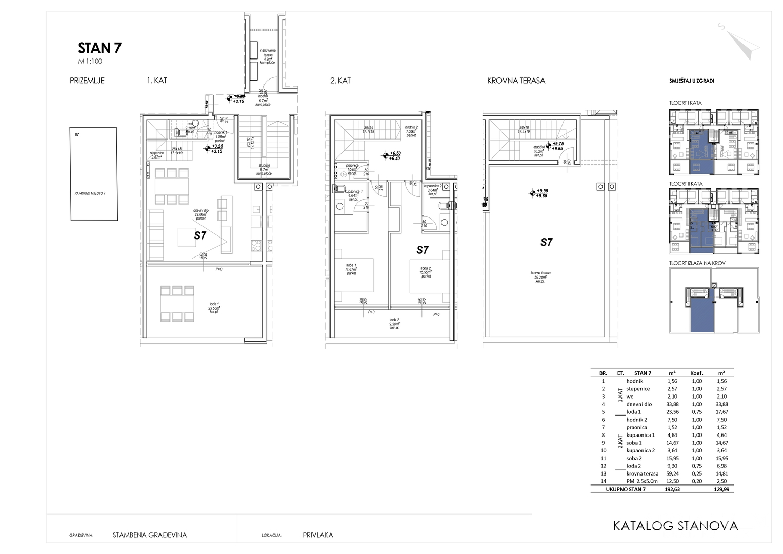 ONE-STOREY AND MULTI-STOREY APARTMENTS IN RESIDENTIAL BUILDING, NEW CONSTRUCTION, 150 m FROM SEA - PRIVLAKA