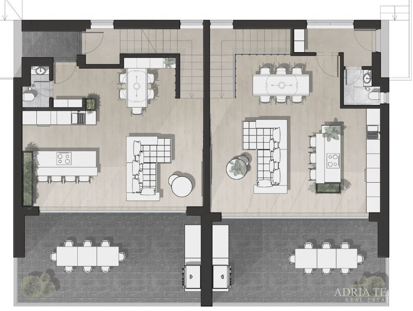 APARTMENTS, FIRST ROW TO THE SEA, NEW CONSTRUCTION - DRAGE