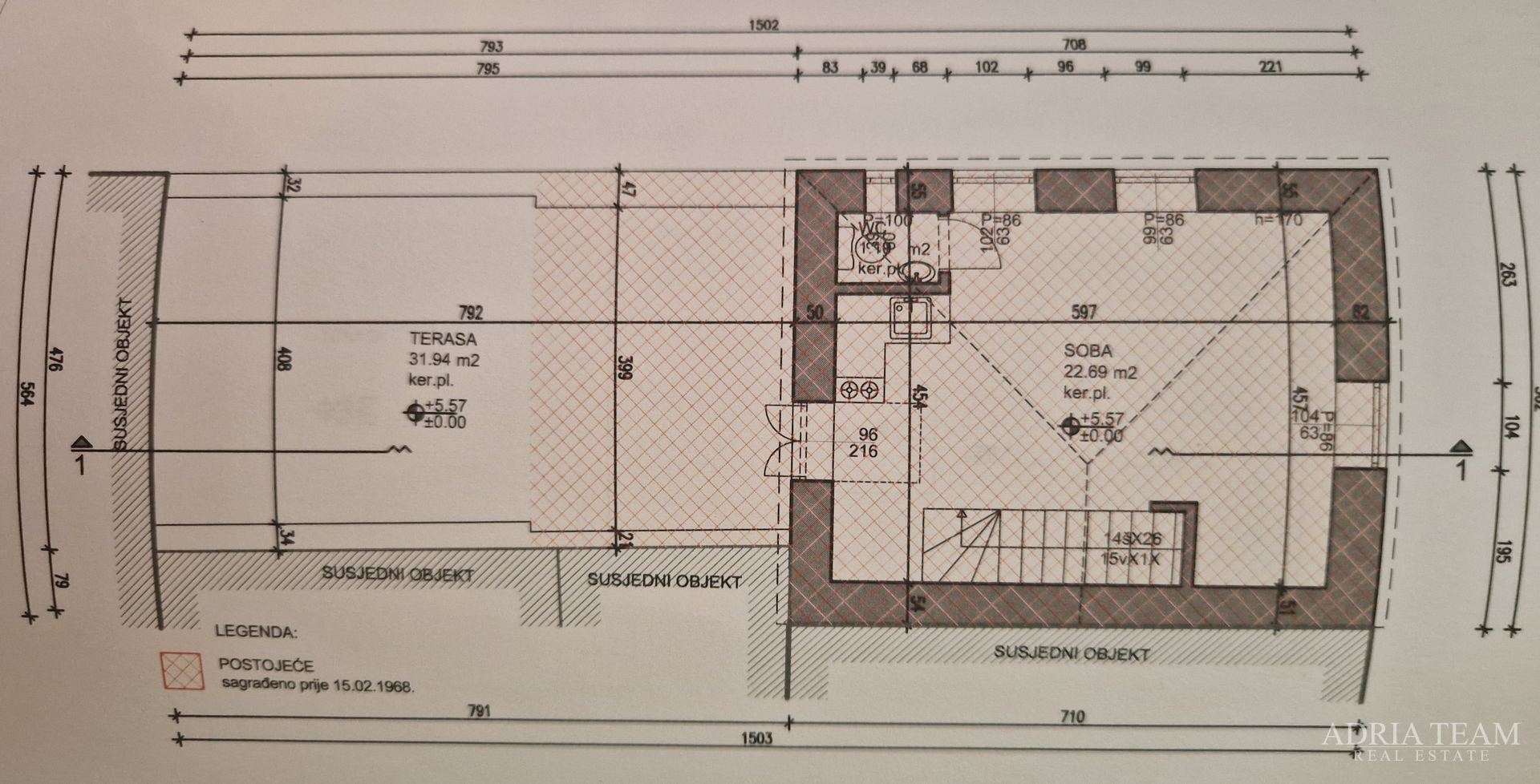 KUĆA U NIZU S APARTMANOM I POSLOVNIM PROSTOROM, IZVRSNA LOKACIJA I INVESTICIJA - PIROVAC, CENTAR