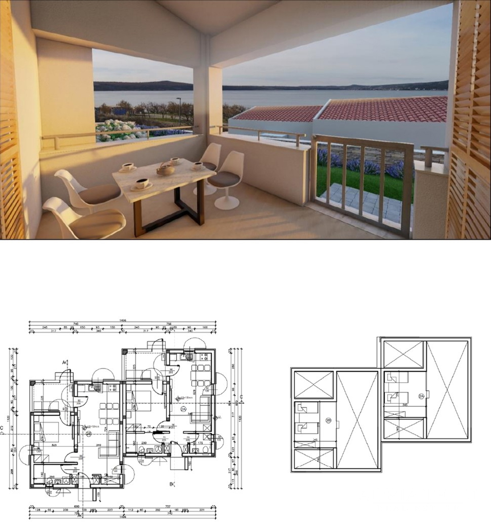 HOUSES IN A ROW WITH SEA VIEW, 2ND-4TH ROW TO THE SEA - NOVIGRAD DALMATINSKI
