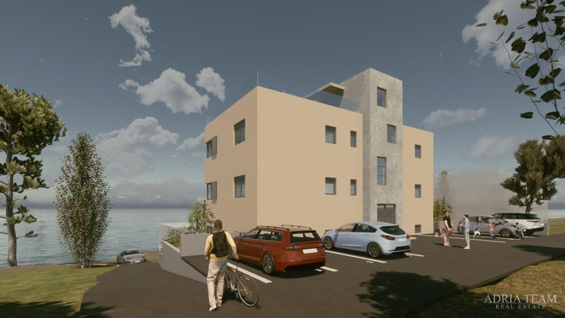 APARTMENTS IN A RESIDENTIAL BUILDING IN A NEW DEVELOPMENT, BEAUTIFUL VIEW, 45 m FROM THE SEA - VINJERAC