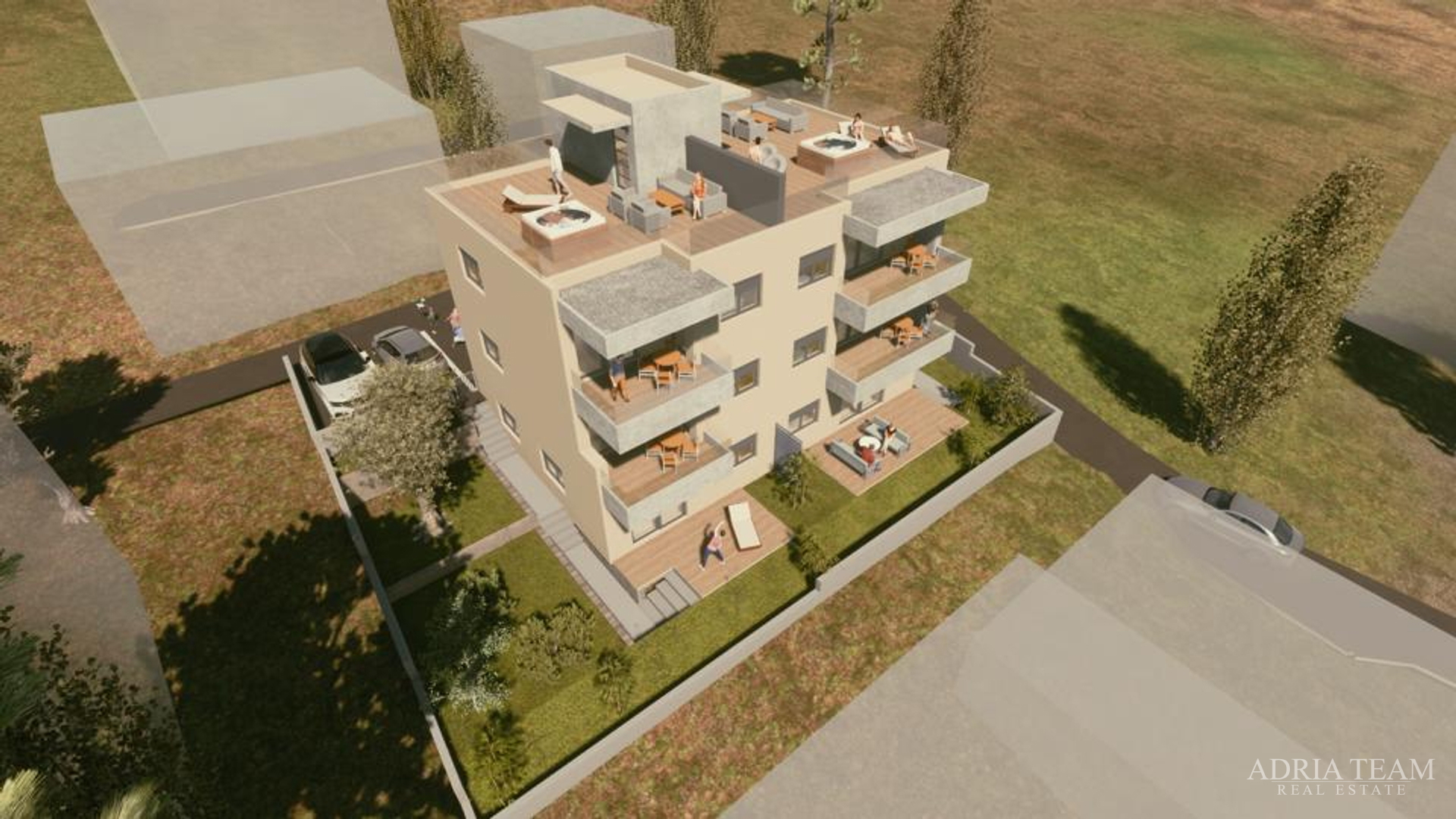 APARTMENTS IN A RESIDENTIAL BUILDING IN A NEW DEVELOPMENT, BEAUTIFUL VIEW, 45 m FROM THE SEA - VINJERAC