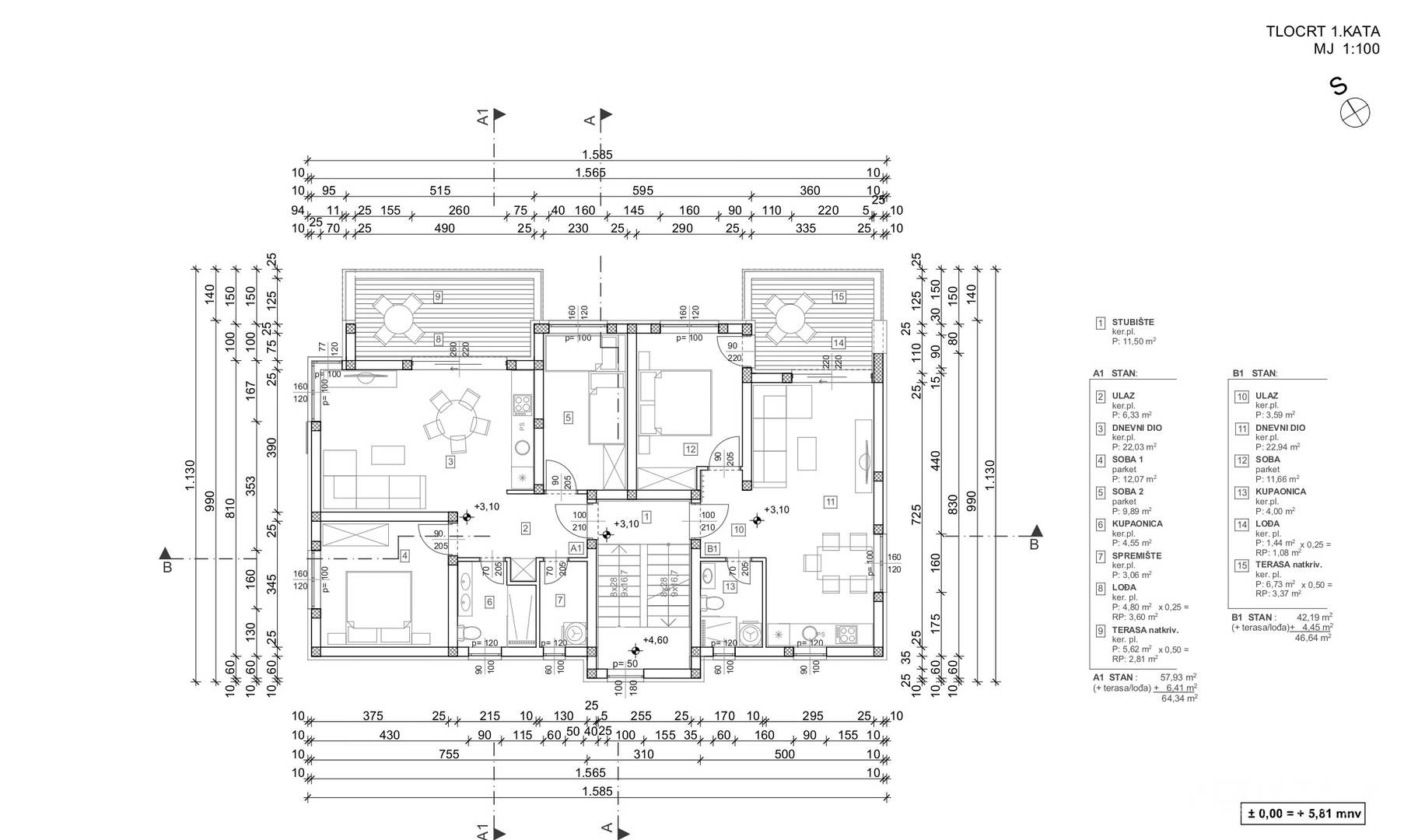 APARTMENTS IN A RESIDENTIAL BUILDING IN A NEW DEVELOPMENT, BEAUTIFUL VIEW, 45 m FROM THE SEA - VINJERAC