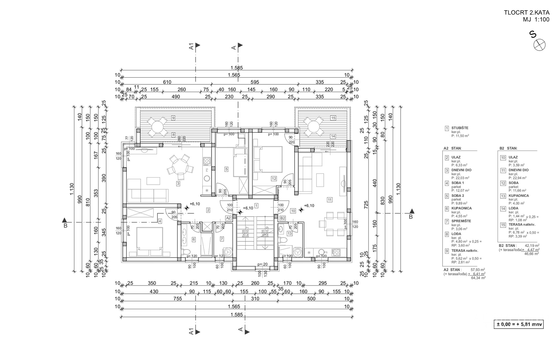 APARTMENTS IN A RESIDENTIAL BUILDING IN A NEW DEVELOPMENT, BEAUTIFUL VIEW, 45 m FROM THE SEA - VINJERAC