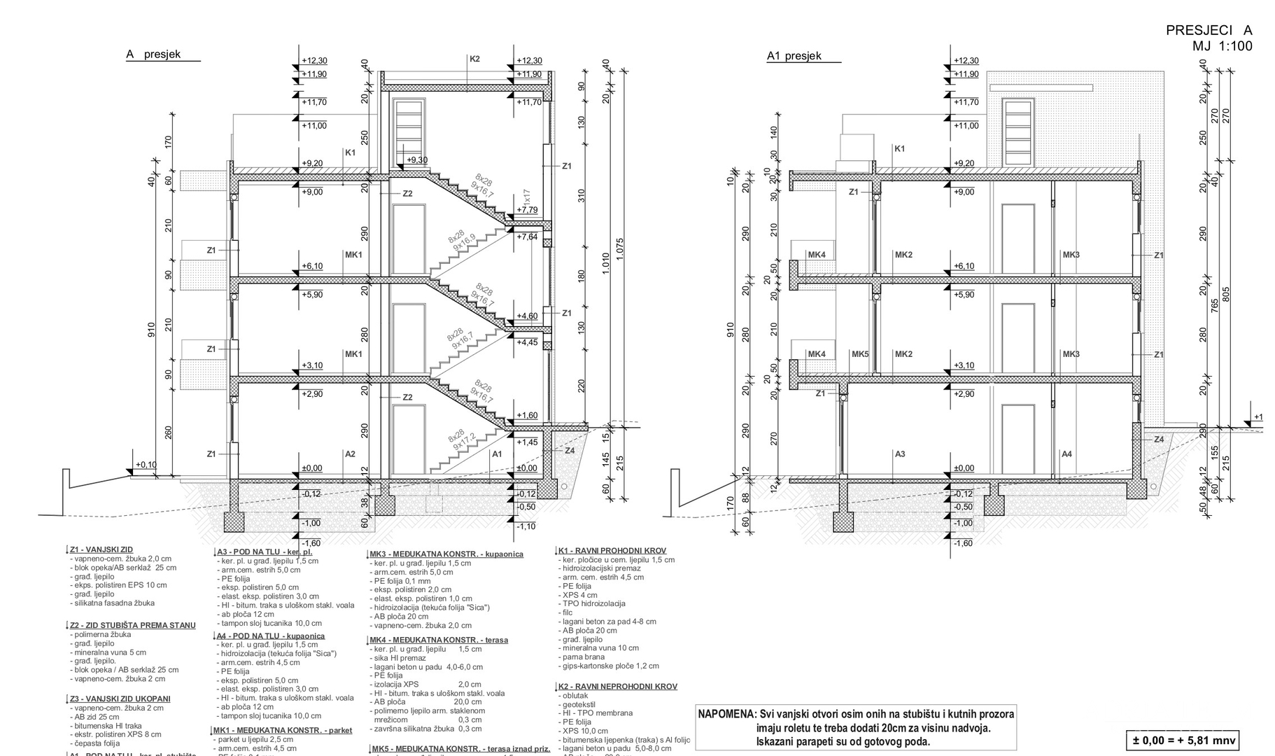 APARTMENTS IN A RESIDENTIAL BUILDING IN A NEW DEVELOPMENT, BEAUTIFUL VIEW, 45 m FROM THE SEA - VINJERAC