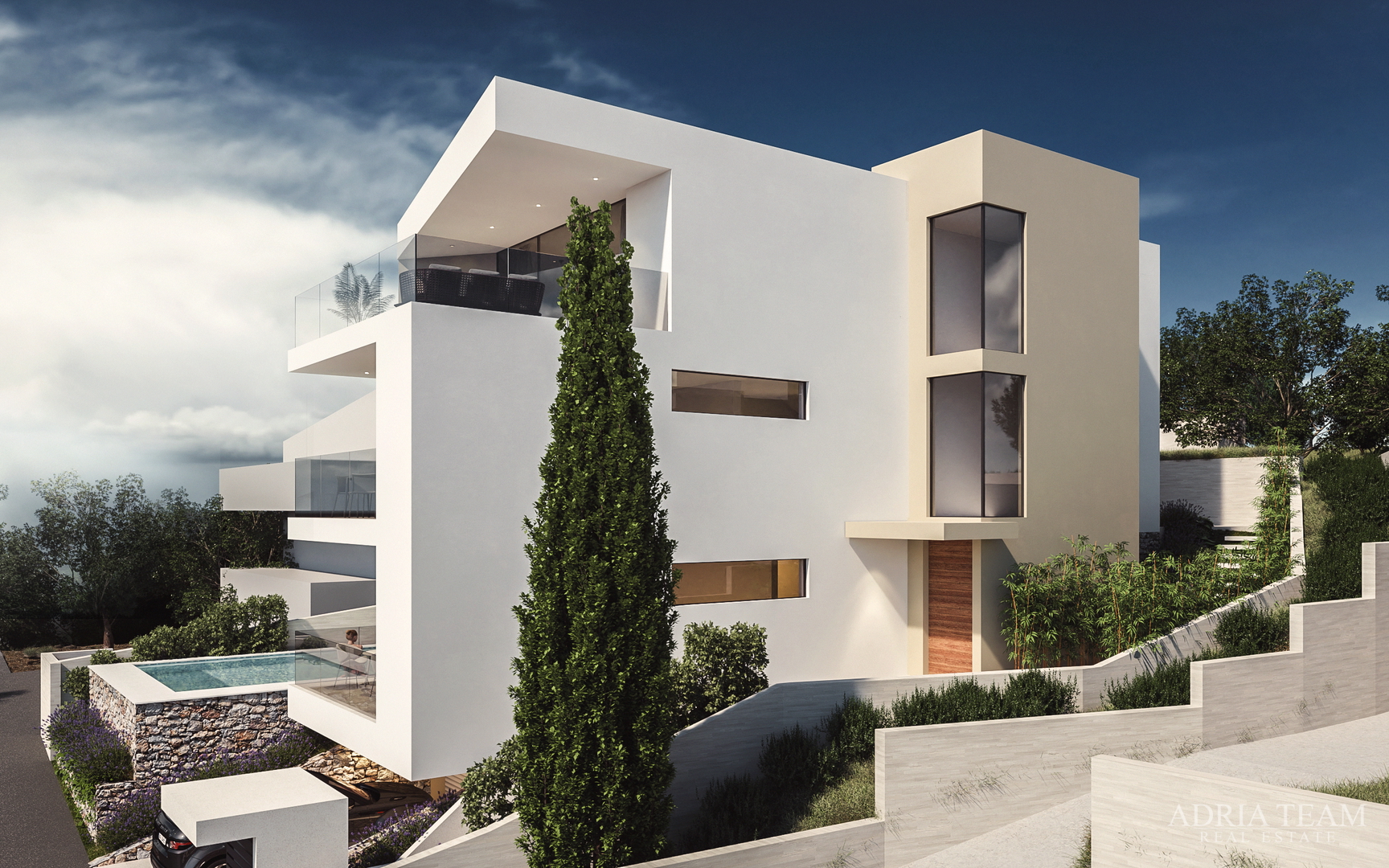 APARTMANI U VILI NA BREŽULJKU, POGLED NA MORE - ROGOZNICA