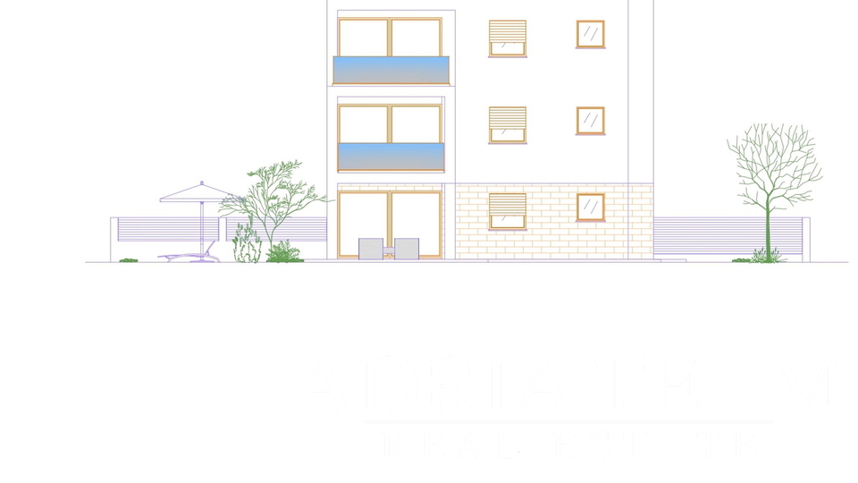 APARTMAN U BLIZINI PLAŽE, NOVOGRADNJA, 150 m OD MORA - PRIVLAKA
