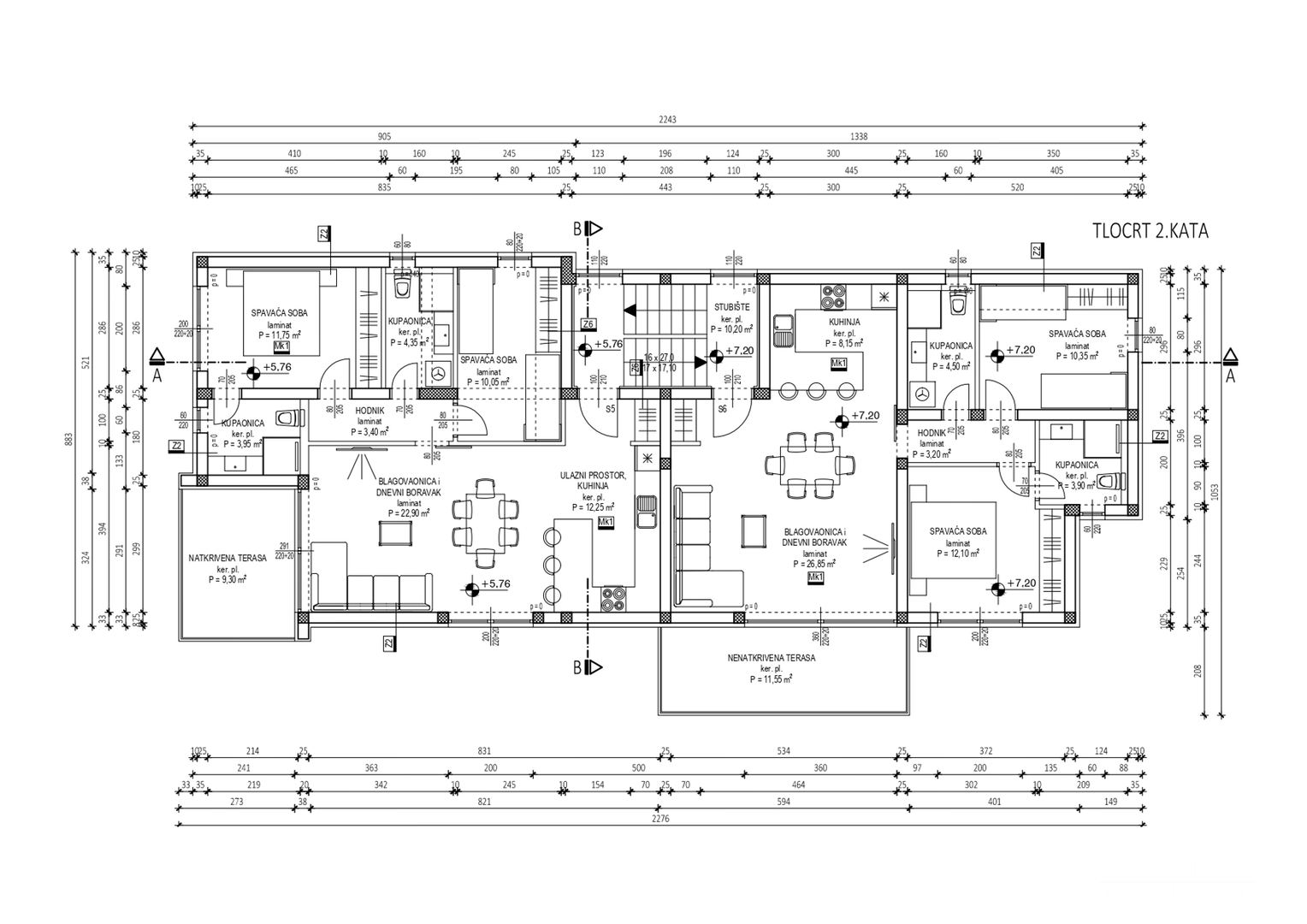 NEUBAUWOHNUNGEN, 2. MEERESLINIE, PRIVLAKA - ZADAR