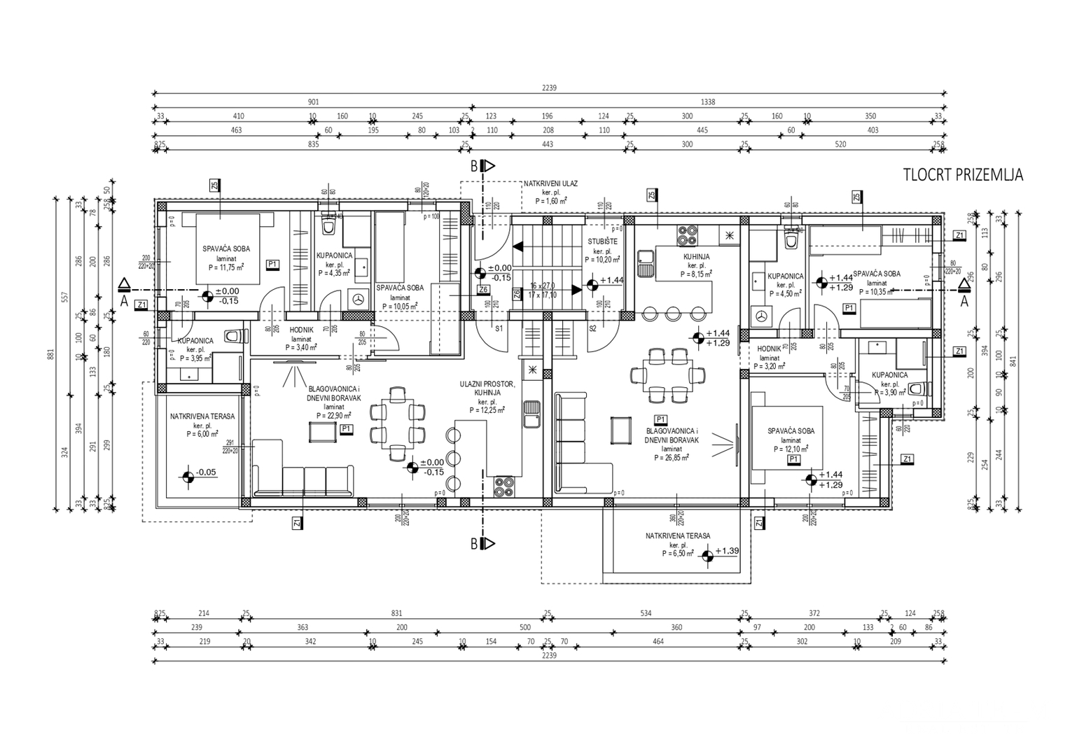 NEUBAUWOHNUNGEN, 2. MEERESLINIE, PRIVLAKA - ZADAR