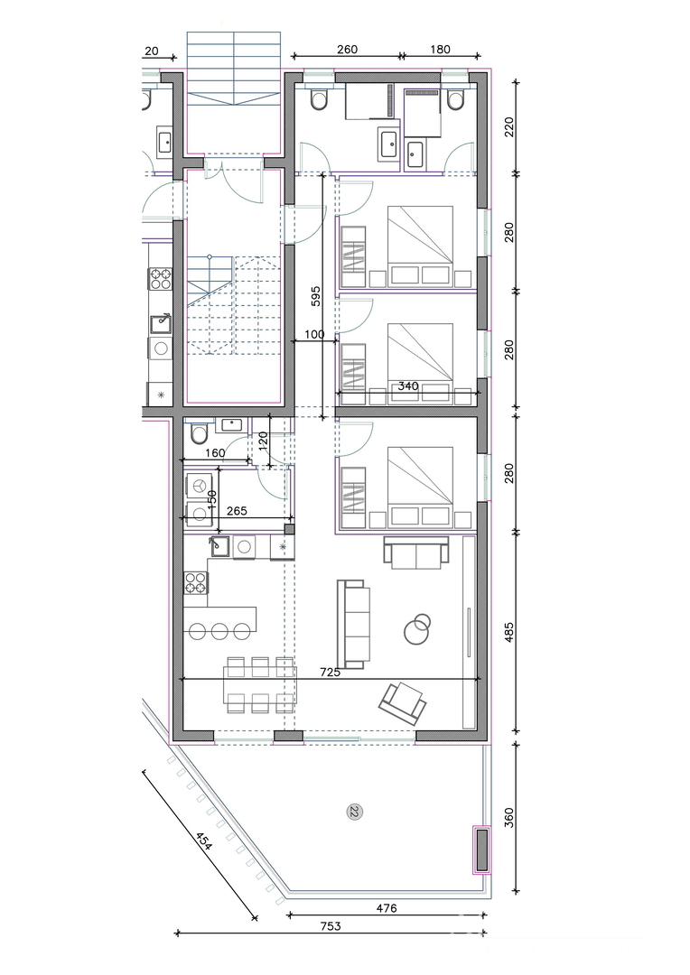 APARTMENTS IN NEW BUILDING WITH SEA VIEW AND FREE PARKING - SUKOŠAN