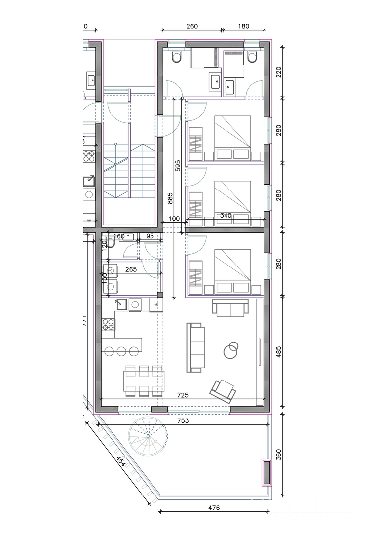 APARTMENTS IN NEW BUILDING WITH SEA VIEW AND FREE PARKING - SUKOŠAN