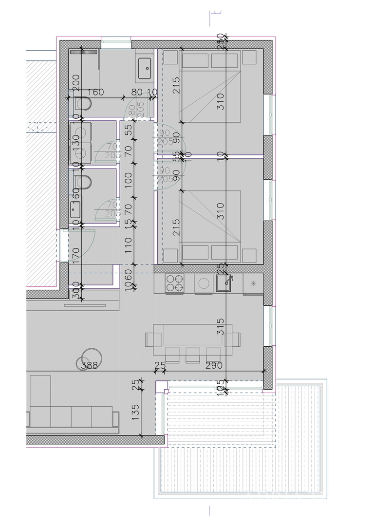 APARTMENTS IN NEW BUILDING WITH SEA VIEW AND FREE PARKING - SUKOŠAN