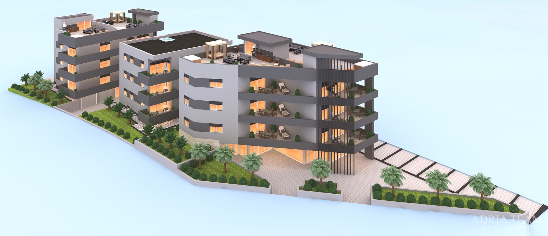 APARTMENTS IN NEW BUILDING WITH SEA VIEW AND FREE PARKING - SUKOŠAN