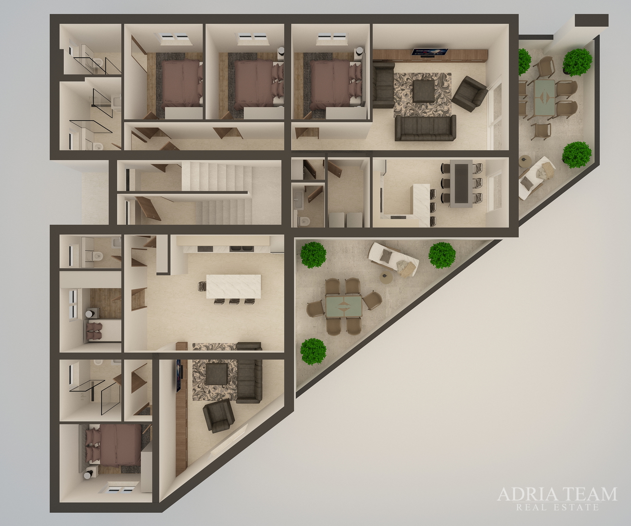 APARTMENTS IN NEW BUILDING WITH SEA VIEW AND FREE PARKING - SUKOŠAN