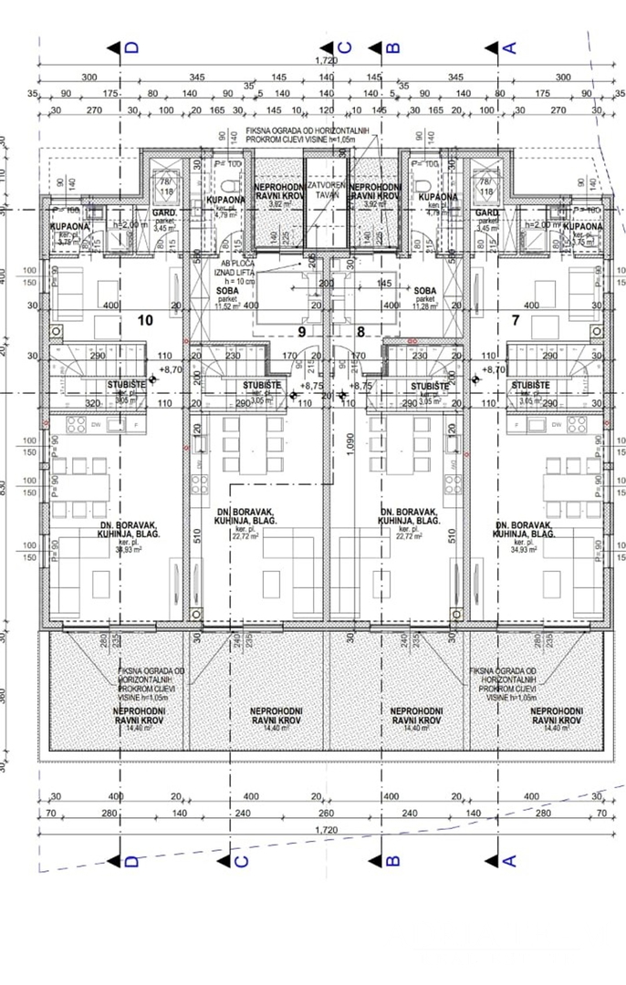 APARTMENTS IN A RESIDENTIAL BUILDING IN NEW CONSTRUCTION, 270 m FROM THE SEA - POVLJANA, PAG