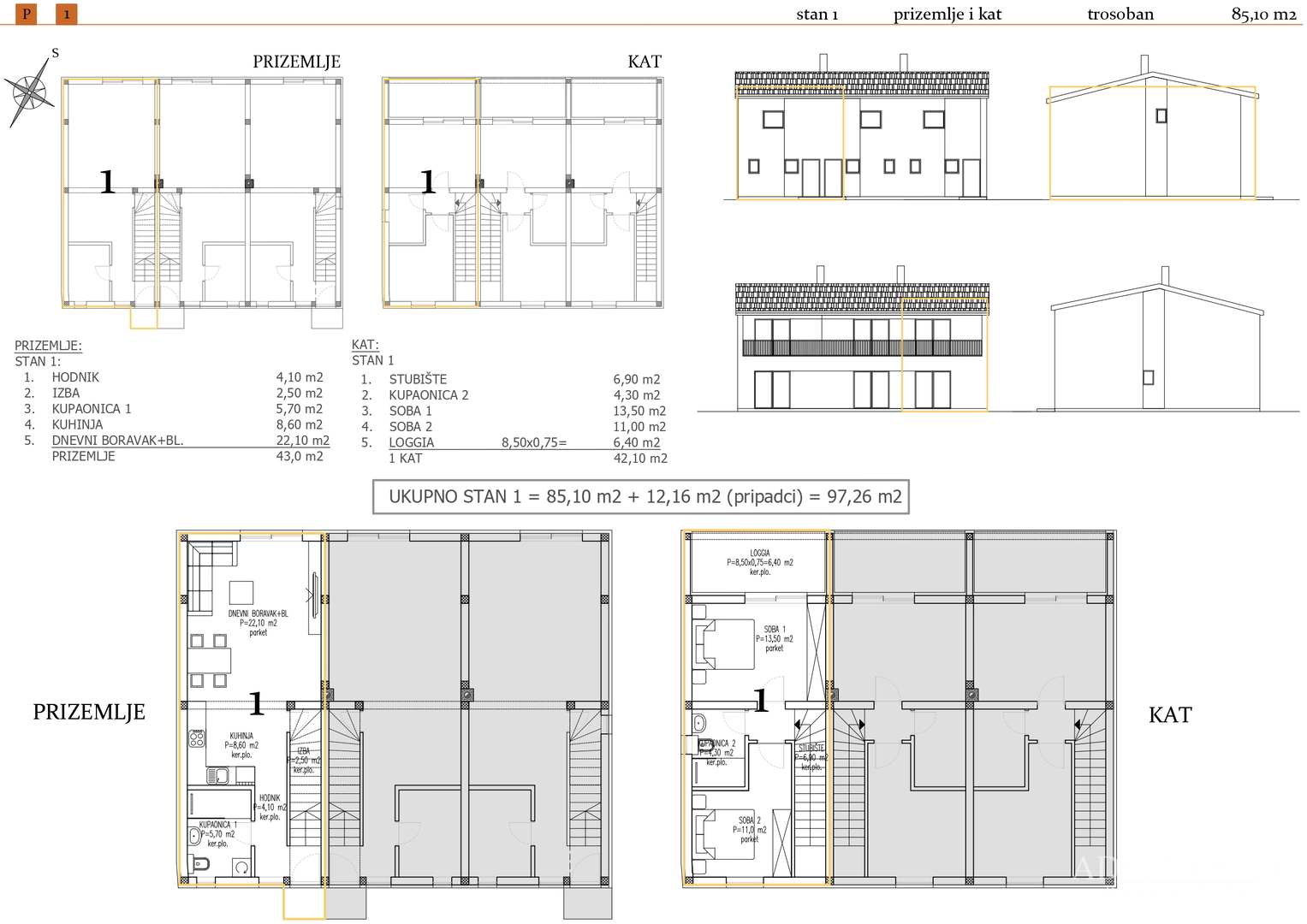WOHNUNGEN IN EINEM WOHNHAUS, NEUBAU - PAŠMAN