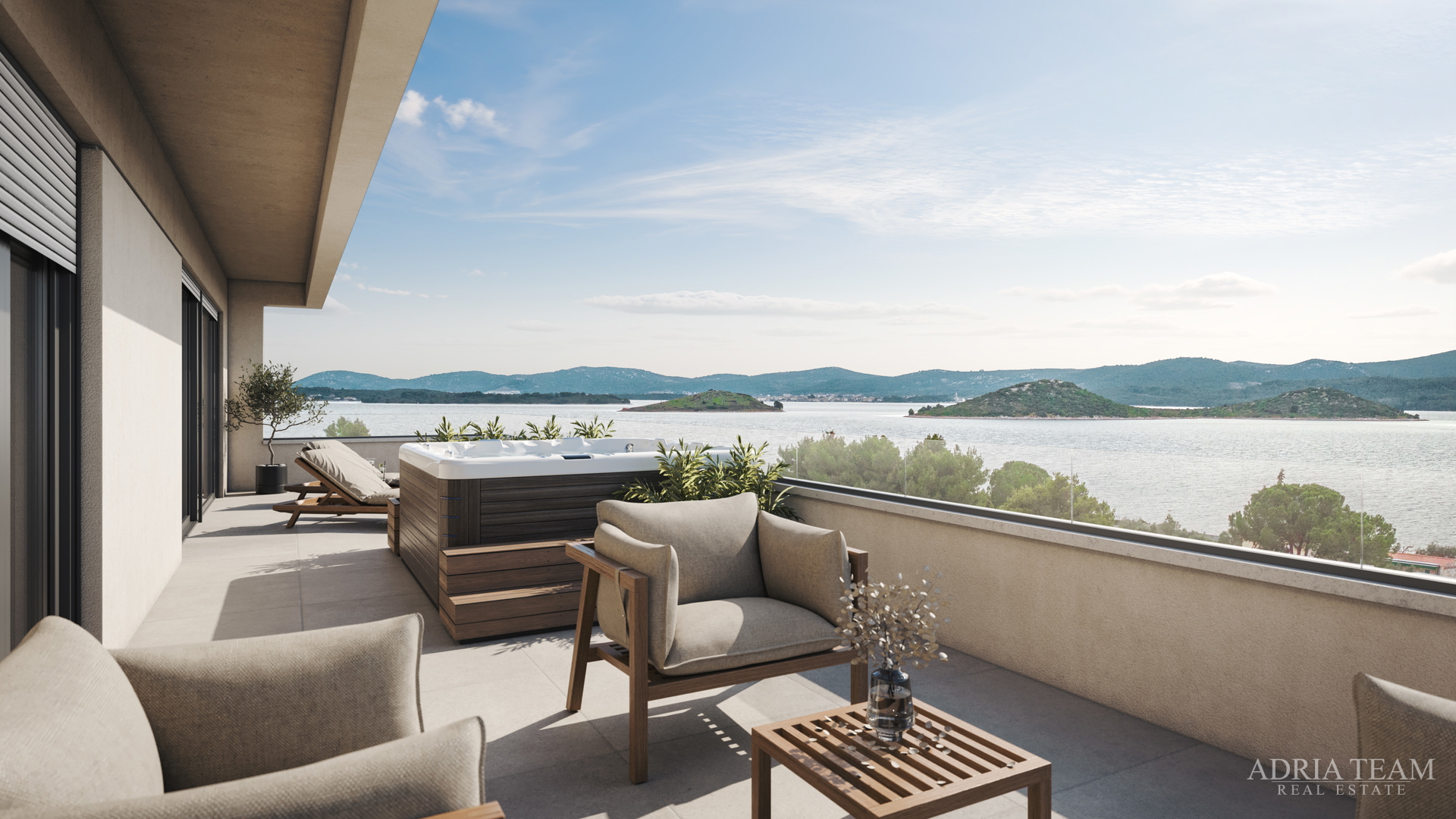 LUXURY APARTMENTS WITH SEA VIEW, 80 m FROM THE SEA, SVETI PETAR NA MORU