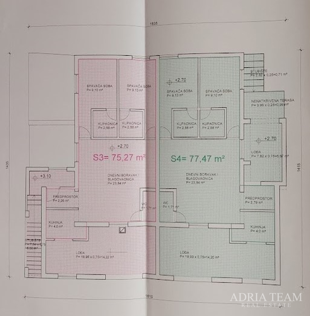 TROSOBNI APARTMAN S POGLEDOM NA MORE - MASLENICA
