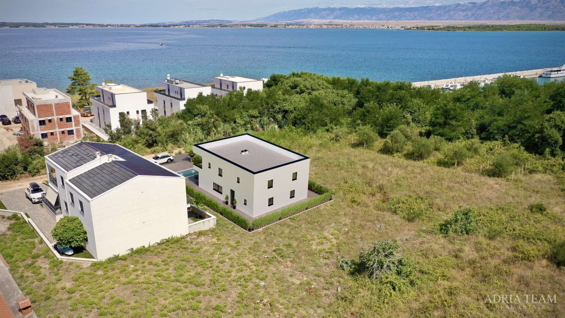 Two halves of a house with a pool, newly built - Privlaka