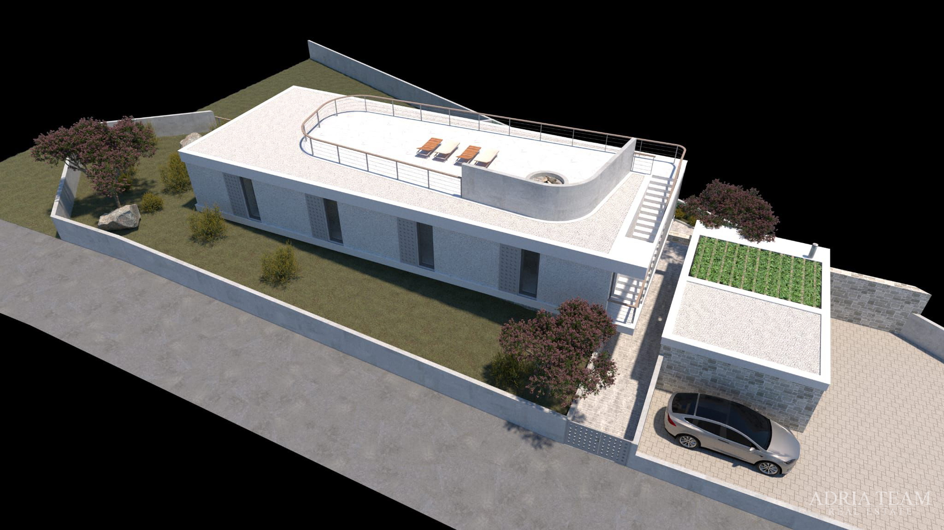 BAUGRUNDSTÜCK ERSTE REIHE AM MEER MIT VILLA-PROJEKT, TOP-LAGE!! - NIN-ZATON