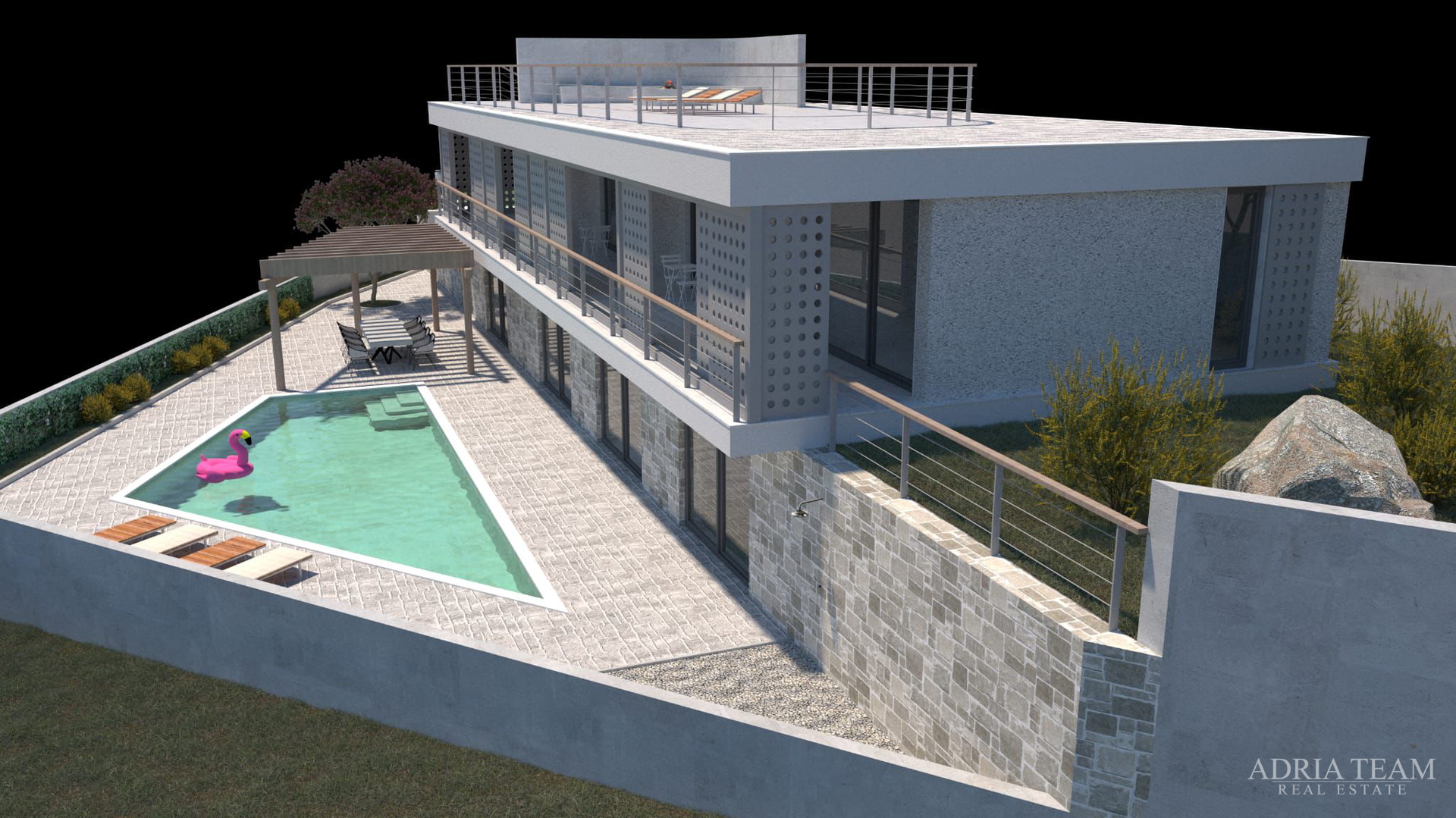 BAUGRUNDSTÜCK ERSTE REIHE AM MEER MIT VILLA-PROJEKT, TOP-LAGE!! - NIN-ZATON