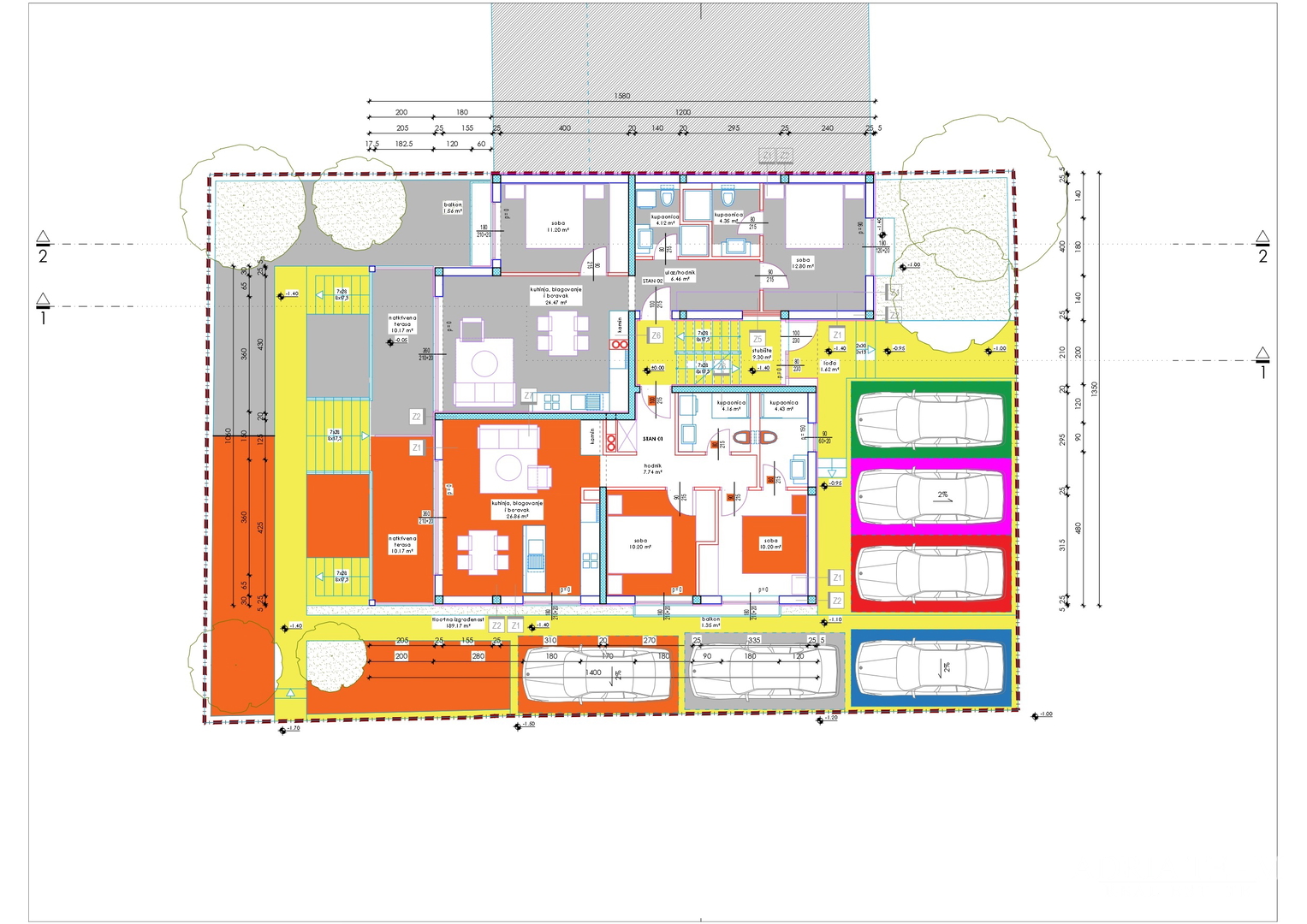 WOHNUNGEN IN ERSTER REIHE ZUM MEER, MODERN EINGERICHTET, WENIG GENUTZT, BIBINJE
