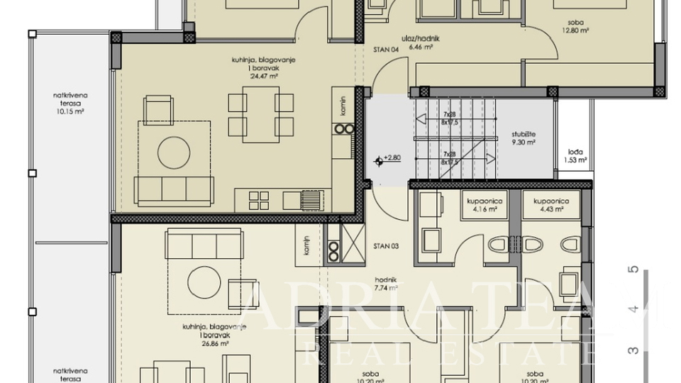 APARTMÁNY V PRVNÍ ŘADĚ K MOŘI, MODERNĚ ZAŘÍZENO, MÁLO UŽÍVANÉ, BIBINJE