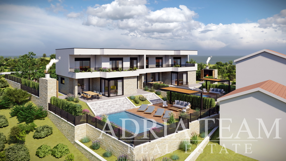 BUILDING LAND WITH PERMIT FOR TWO VILLAS WITH SWIMMING POOL, TOP POSITION, RTINA - RAŽANAC