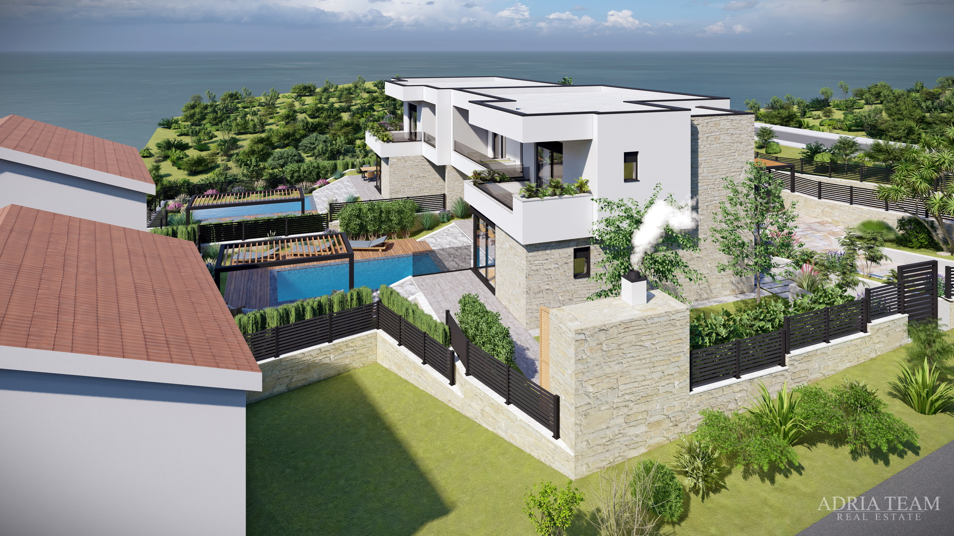 BAUFLÄCHE MIT BAUGENEHMIGUNG FÜR ZWEI VILLEN MIT SCHWIMMBAD, TOP-LAGE, RTINA - RAŽANAC