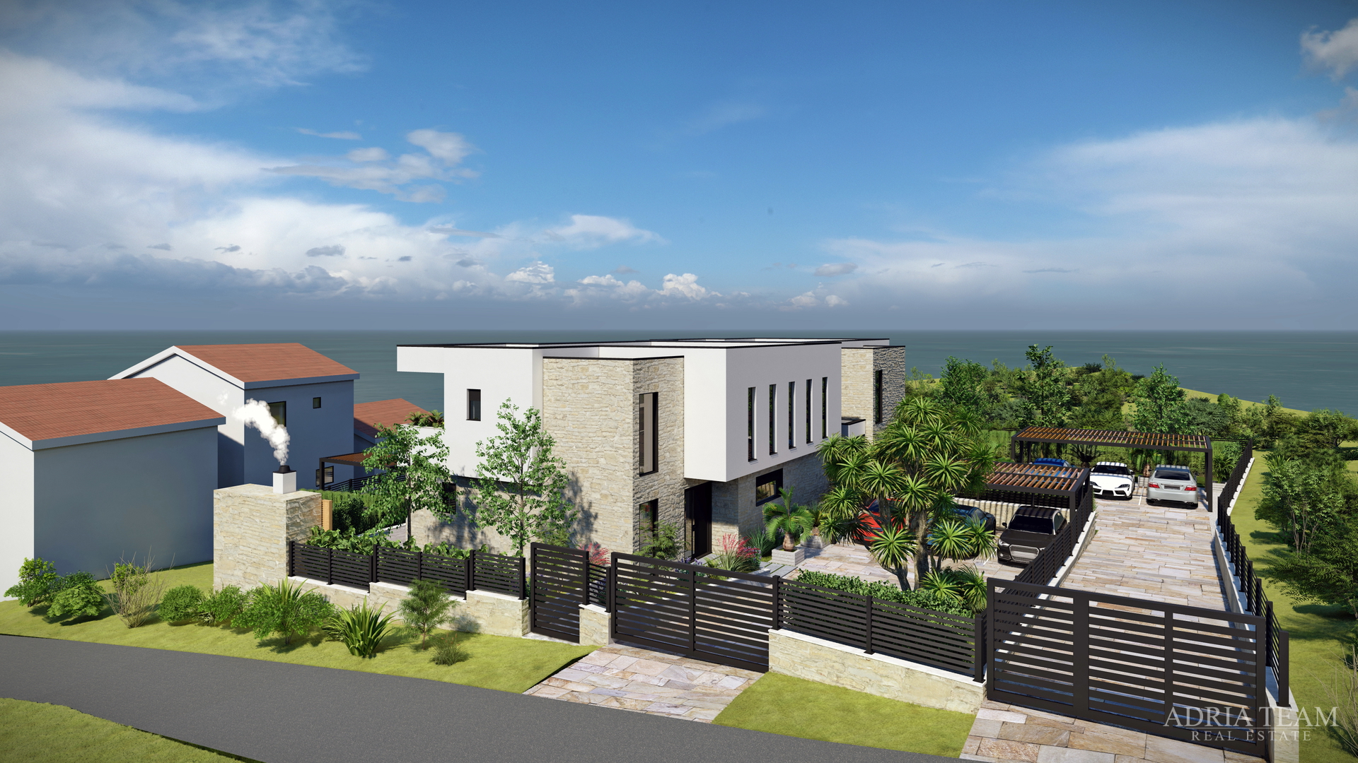 BAUFLÄCHE MIT BAUGENEHMIGUNG FÜR ZWEI VILLEN MIT SCHWIMMBAD, TOP-LAGE, RTINA - RAŽANAC