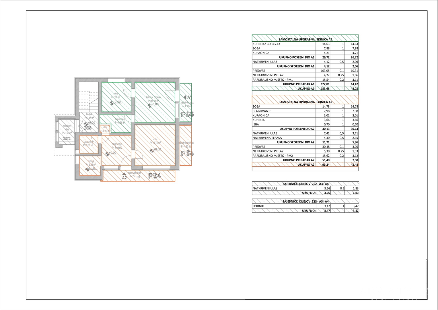 APARTMANI U STAMBENOJ ZGRADI S VRTOM, MIRNA I TIHA POZICIJA, POSEDARJE - ZADAR