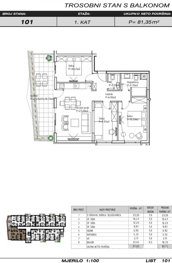 APARTMANI U KOMPLEKSU STAMBENIH ZGRADA U IZGRADNJI, ZGRADA 3 - MAKARSKA