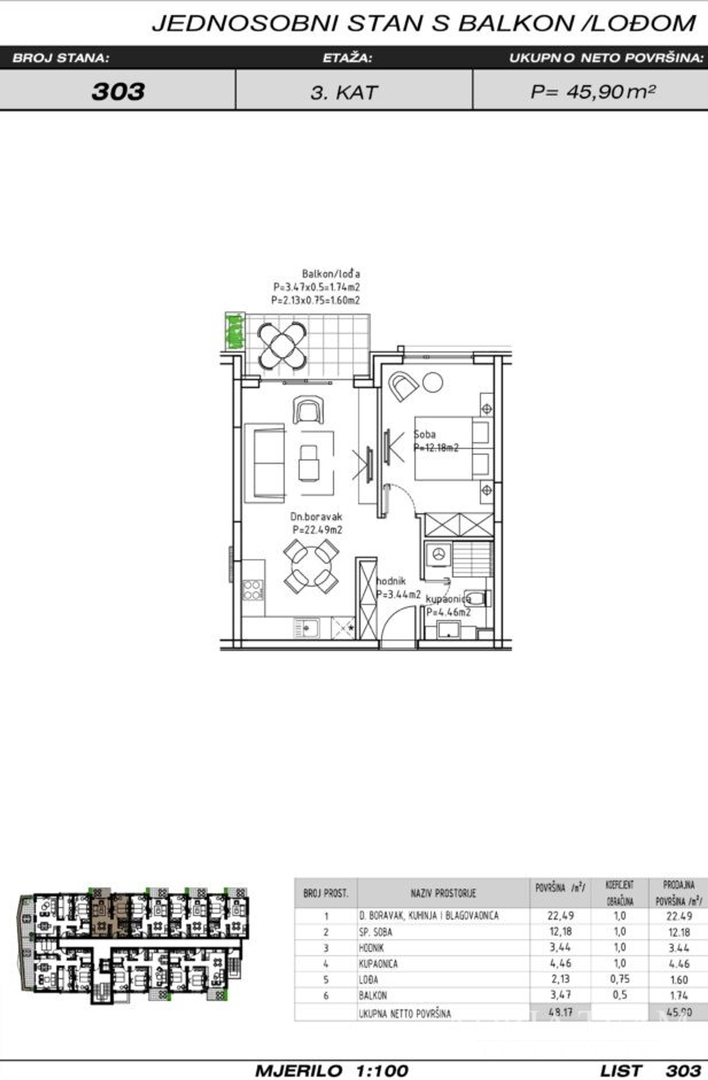 APARTMANI U KOMPLEKSU STAMBENIH ZGRADA U IZGRADNJI, ZGRADA 3 - MAKARSKA
