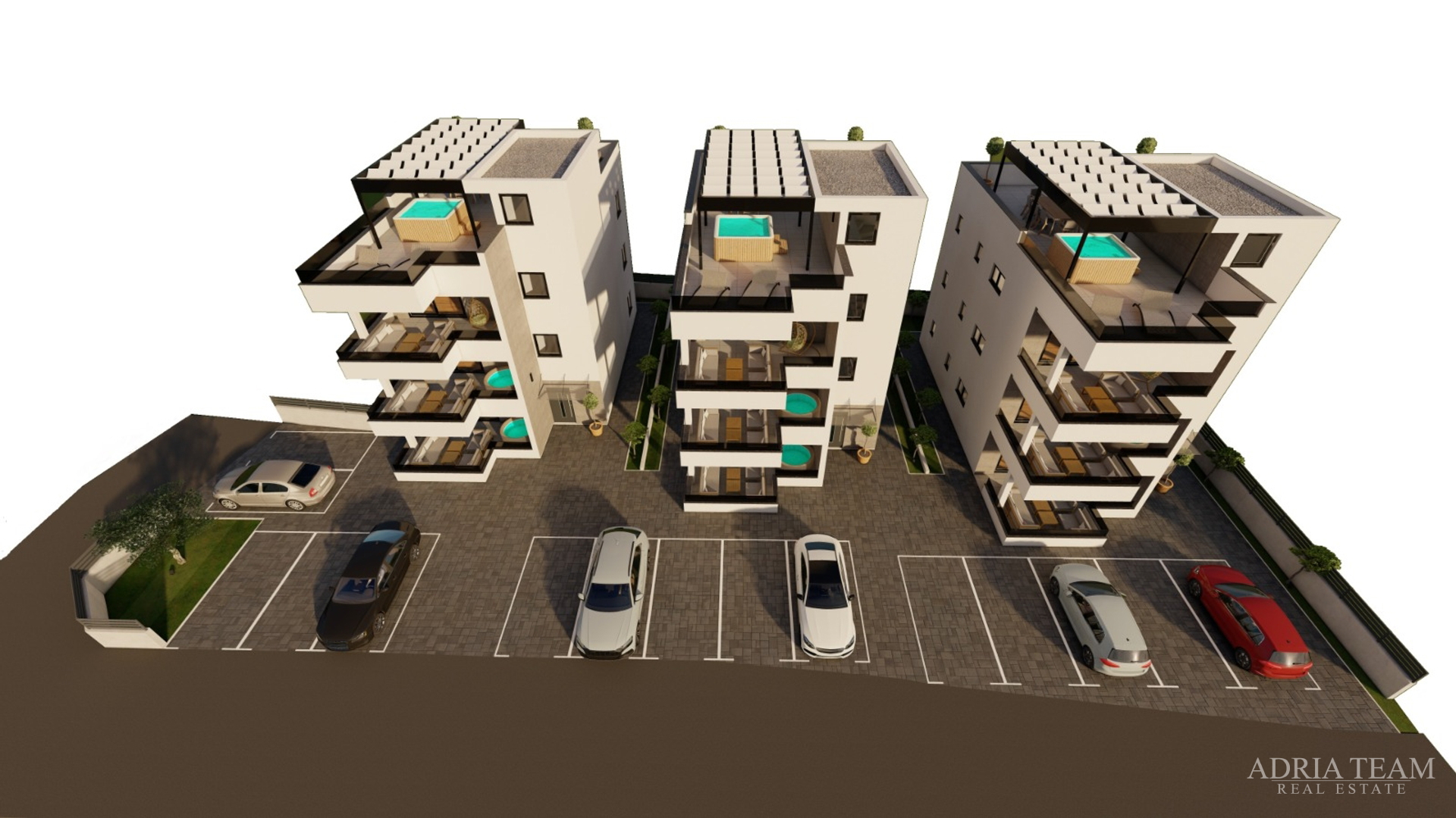 APARTMANI U KOMPLEKSU STAMBENIH ZGRADA U NOVOGRADNJI, 200 m OD MORA - VIR