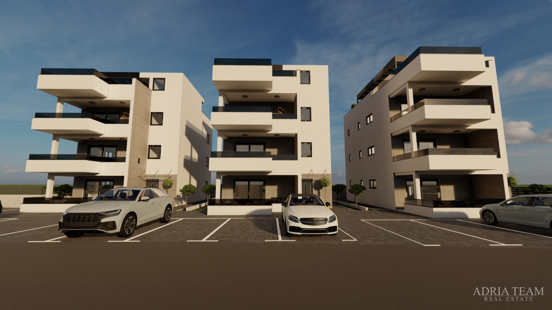 APARTMANI U KOMPLEKSU STAMBENIH ZGRADA U NOVOGRADNJI, 200 m OD MORA - VIR