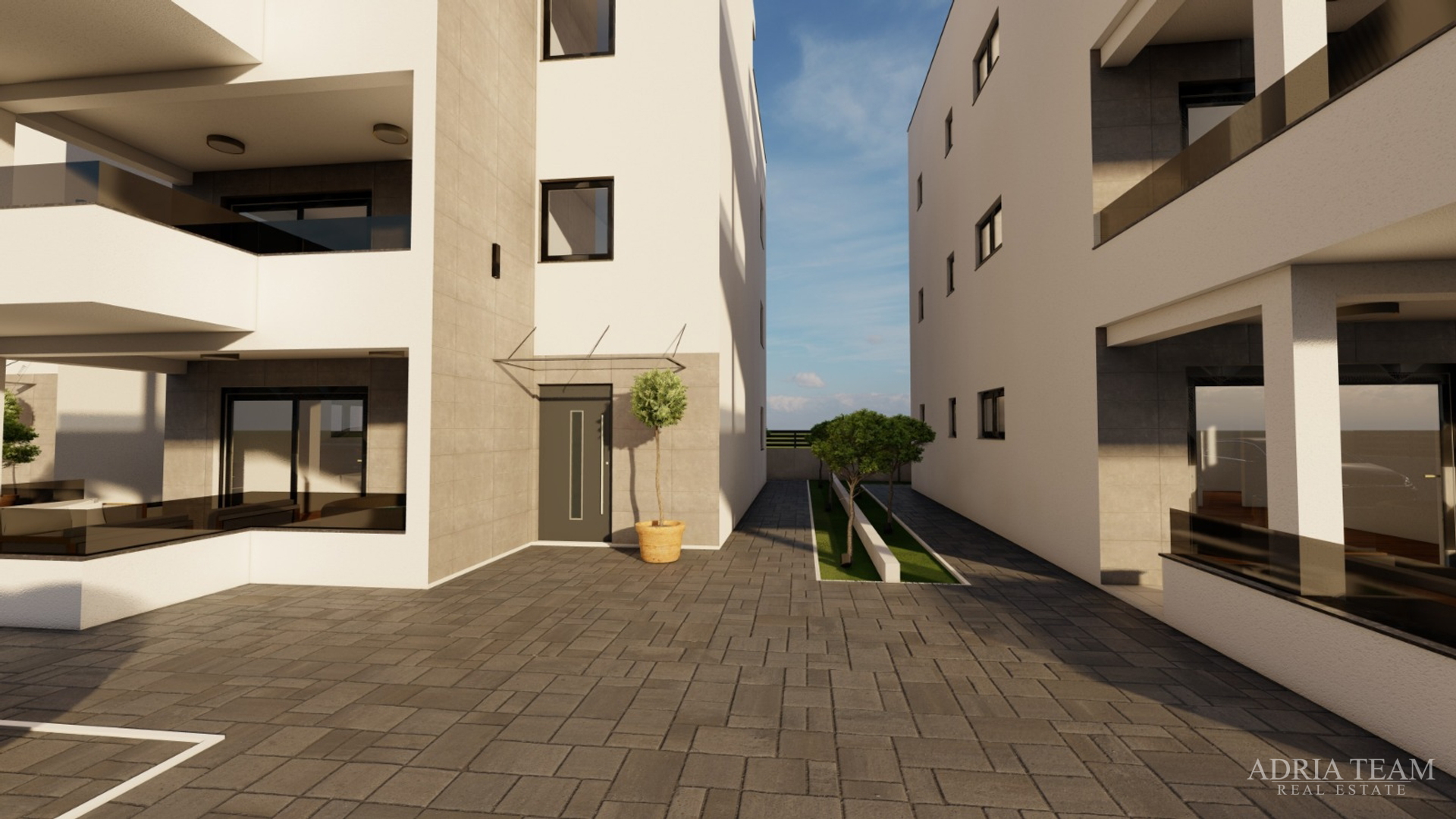 APARTMANI U KOMPLEKSU STAMBENIH ZGRADA U NOVOGRADNJI, 200 m OD MORA - VIR