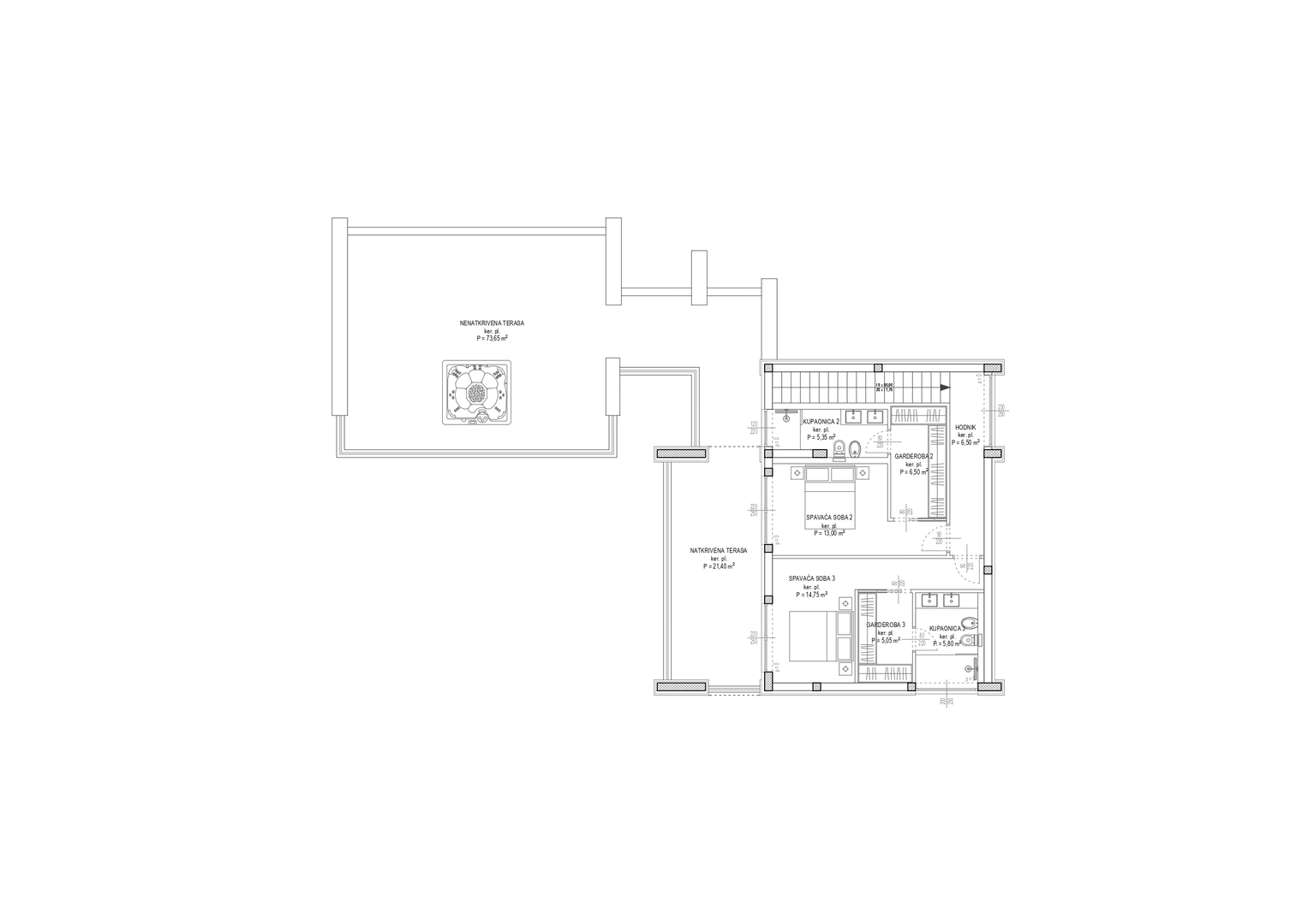 VILE U NOVOGRADNJI S POGLEDOM NA MORE - RADOVIN