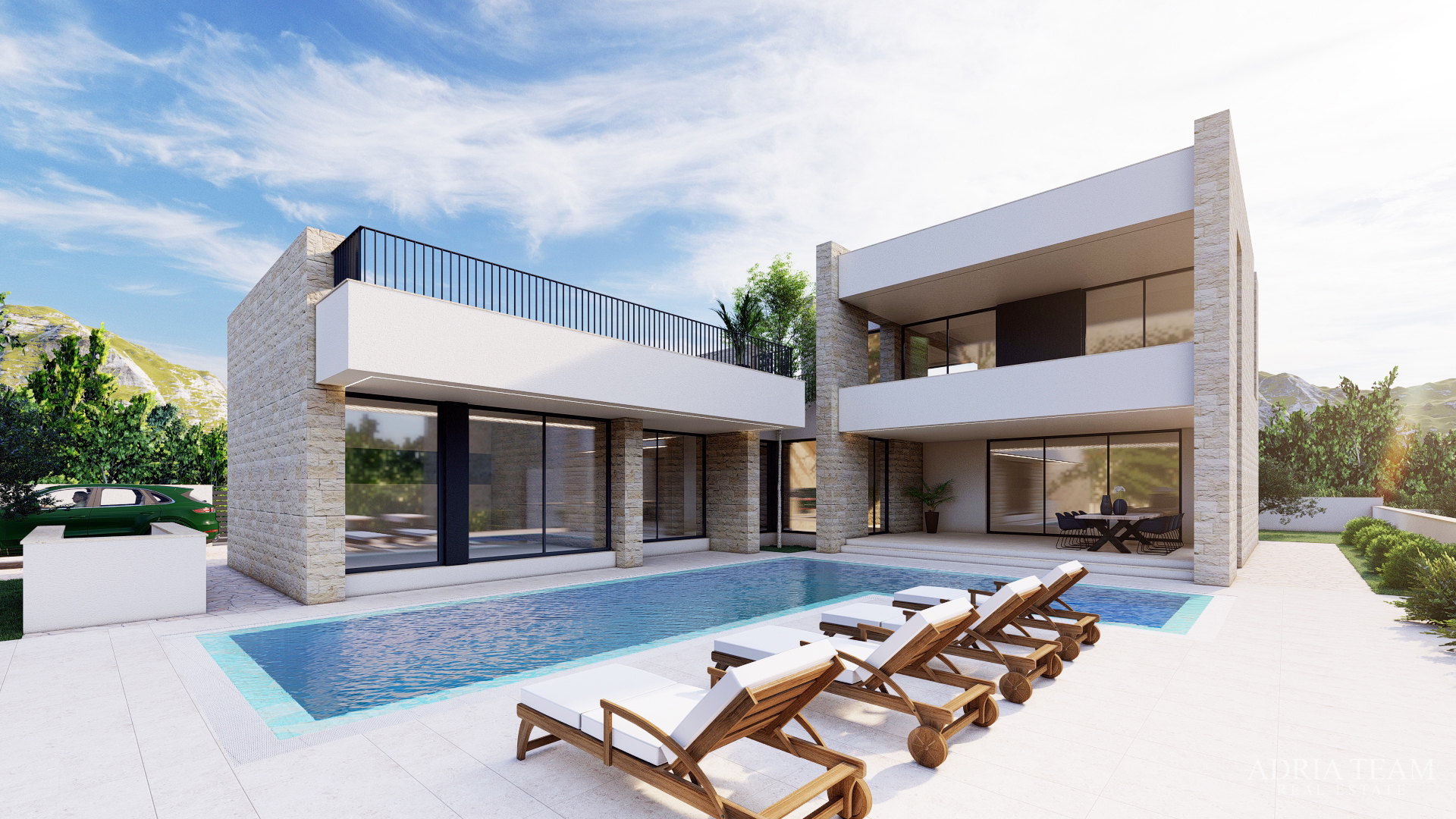 VILE U NOVOGRADNJI S POGLEDOM NA MORE - RADOVIN