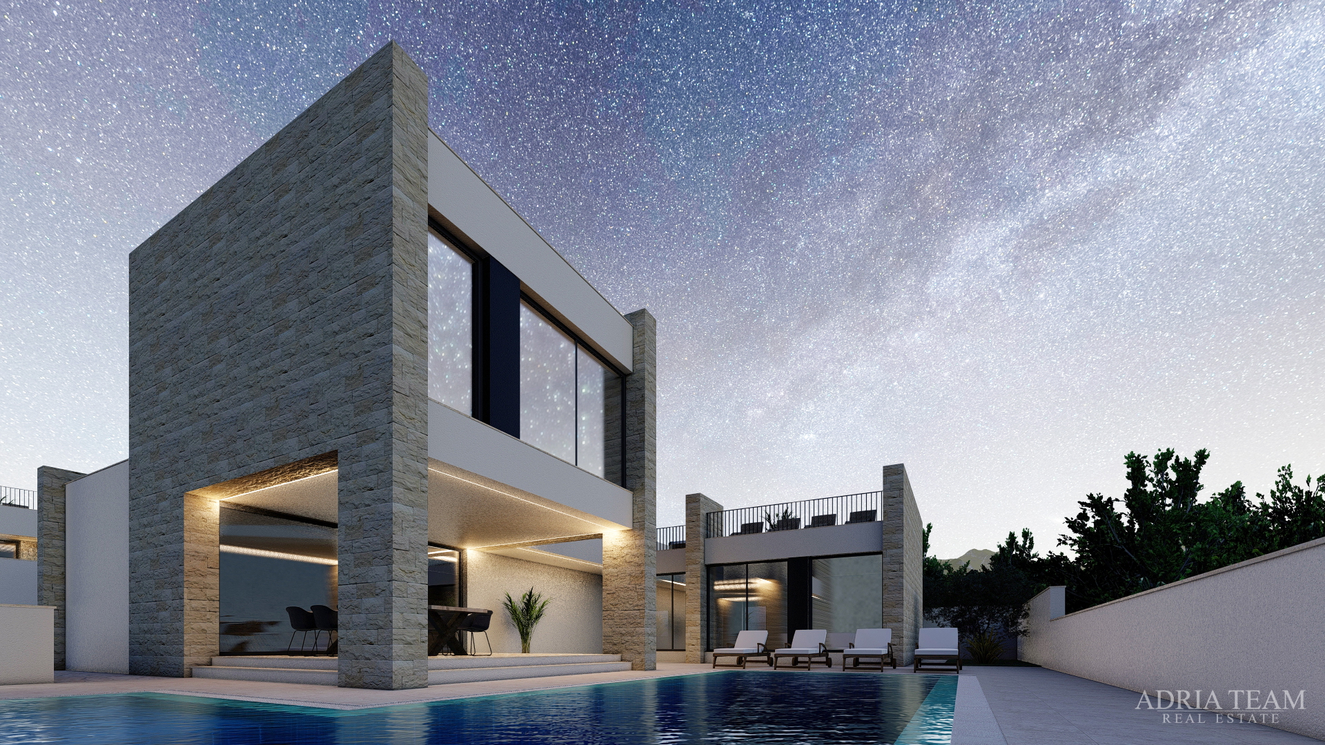 VILE U NOVOGRADNJI S POGLEDOM NA MORE - RADOVIN