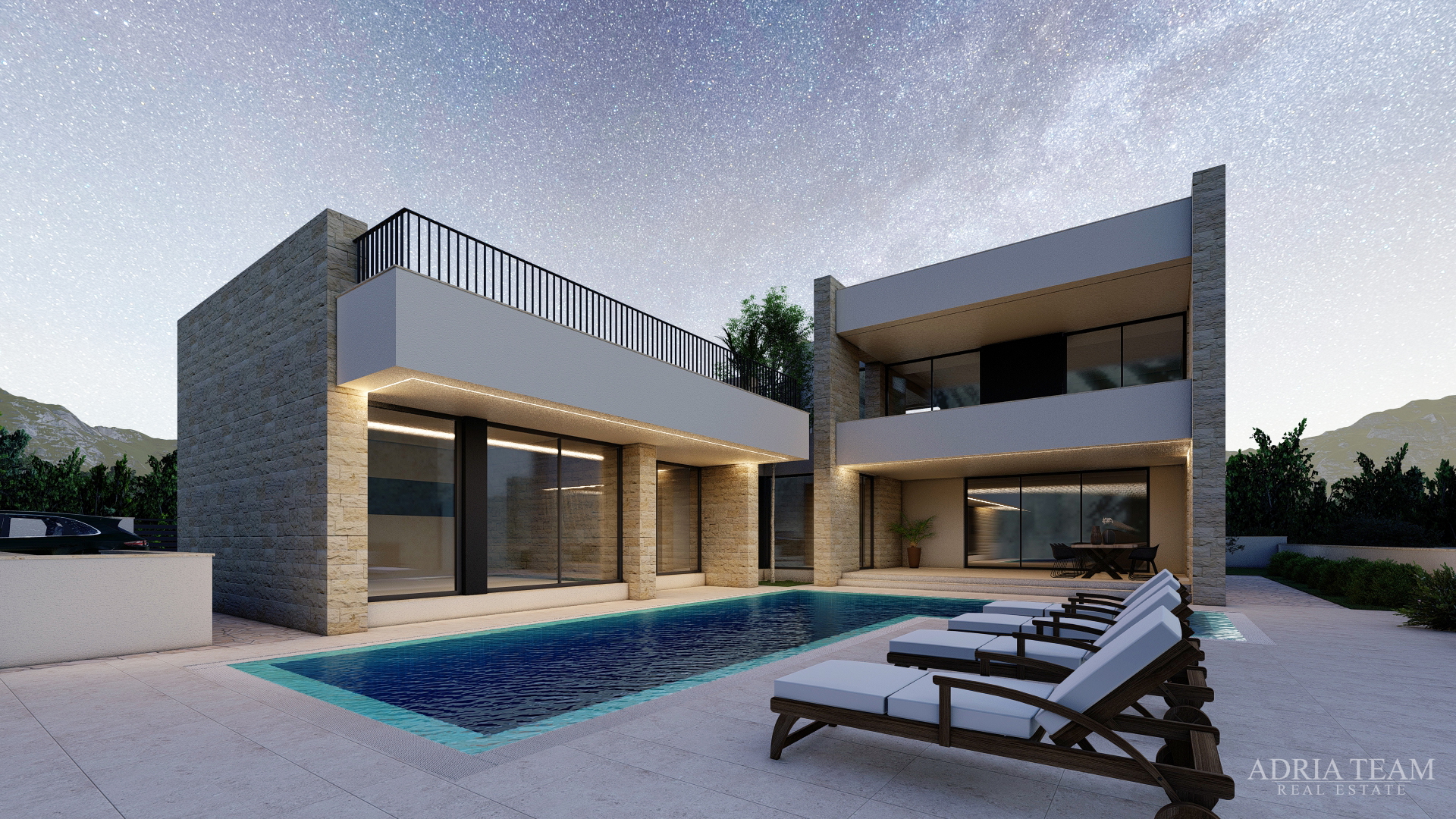 VILE U NOVOGRADNJI S POGLEDOM NA MORE - RADOVIN