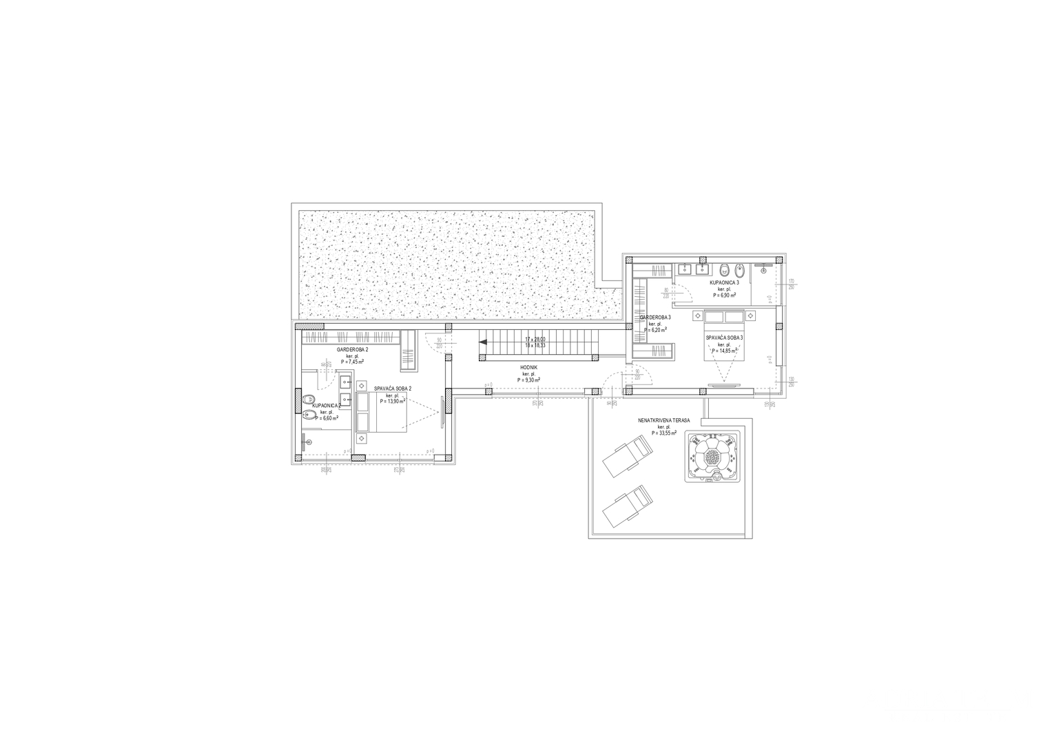 VILE U NOVOGRADNJI S POGLEDOM NA MORE - RADOVIN