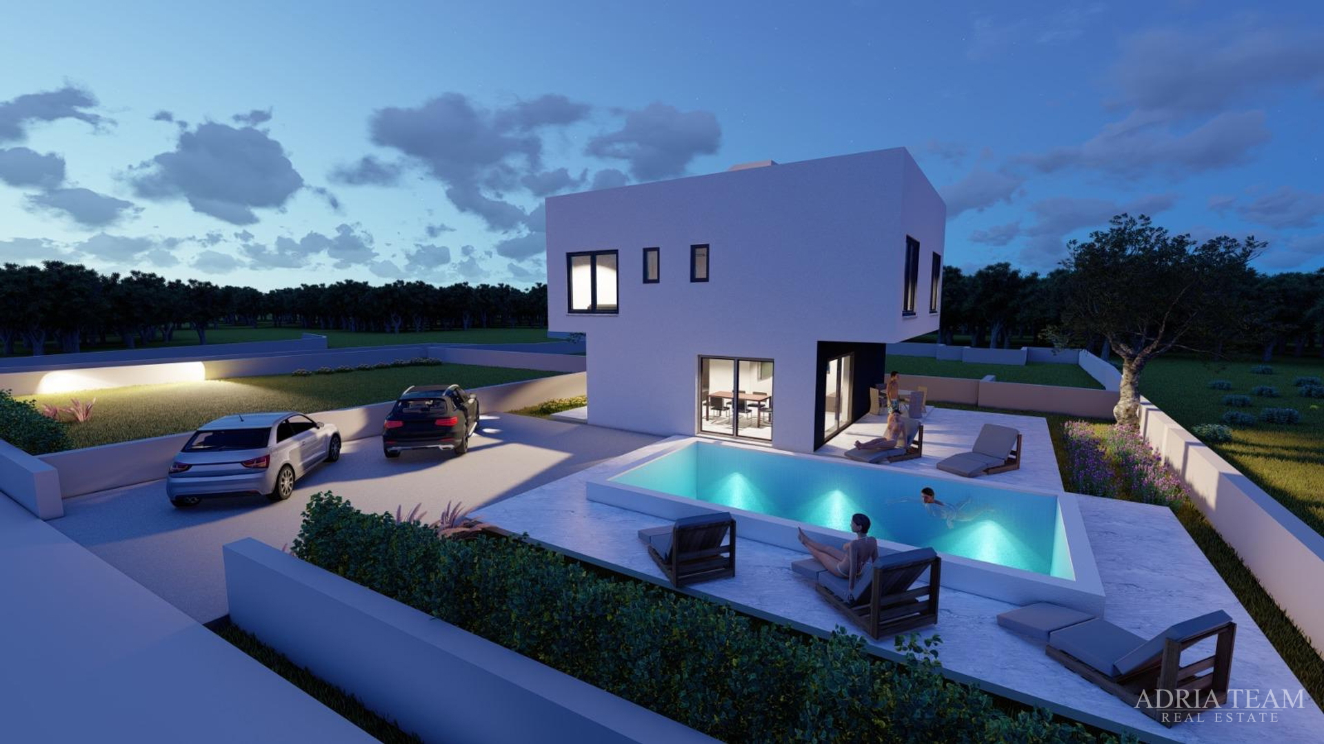 DVIJE KUĆE S BAZENOM - VIR