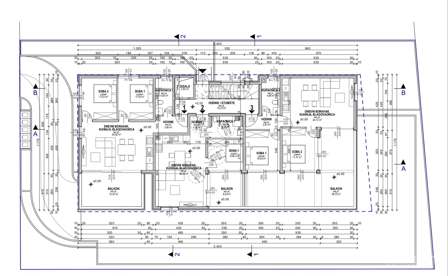 APARTMENTS IN A RESIDENTIAL BUILDING WITH ELEVATOR, NEW CONSTRUCTION - POVLJANA, PAG