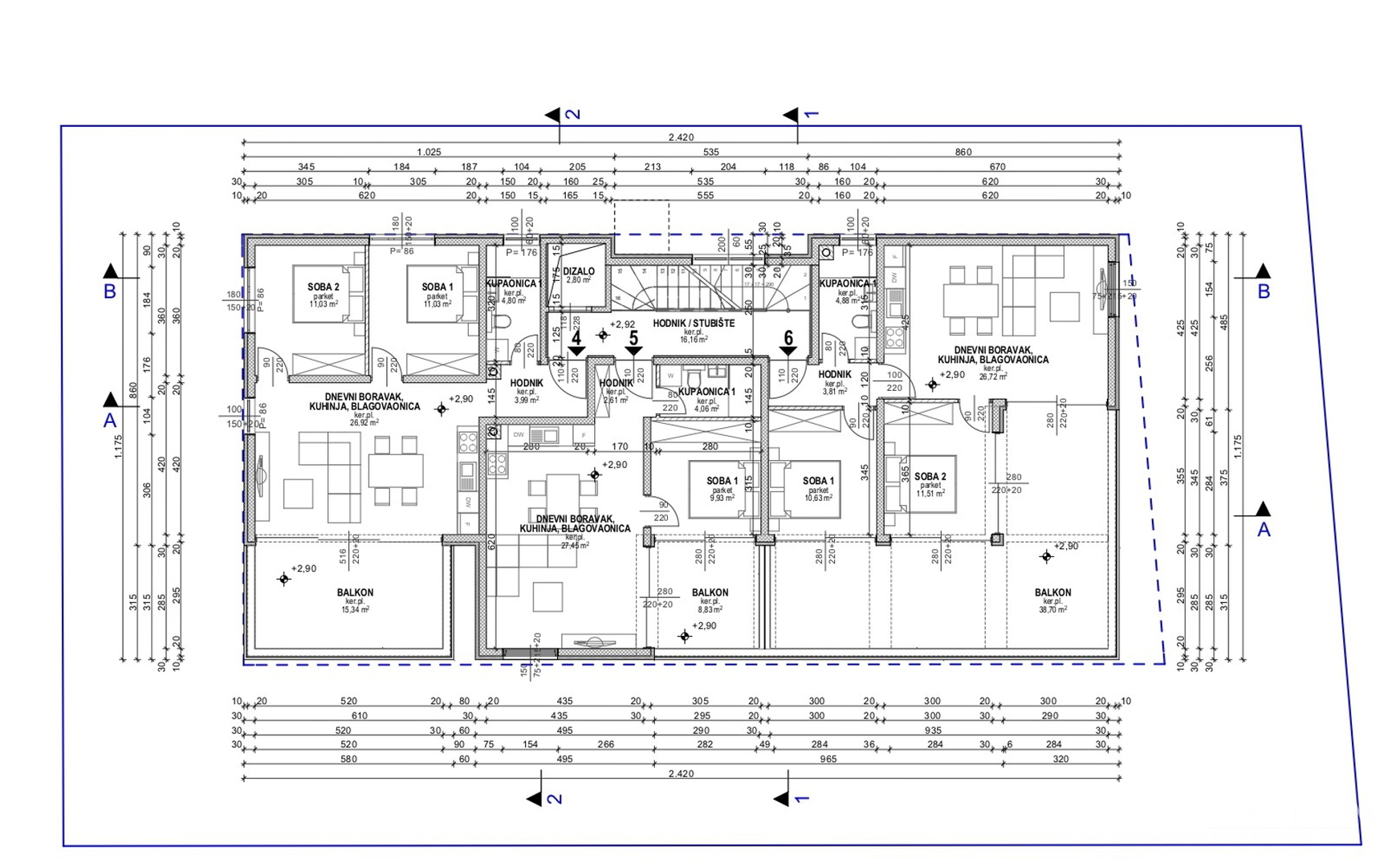 APARTMENTS IN A RESIDENTIAL BUILDING WITH ELEVATOR, NEW CONSTRUCTION - POVLJANA, PAG