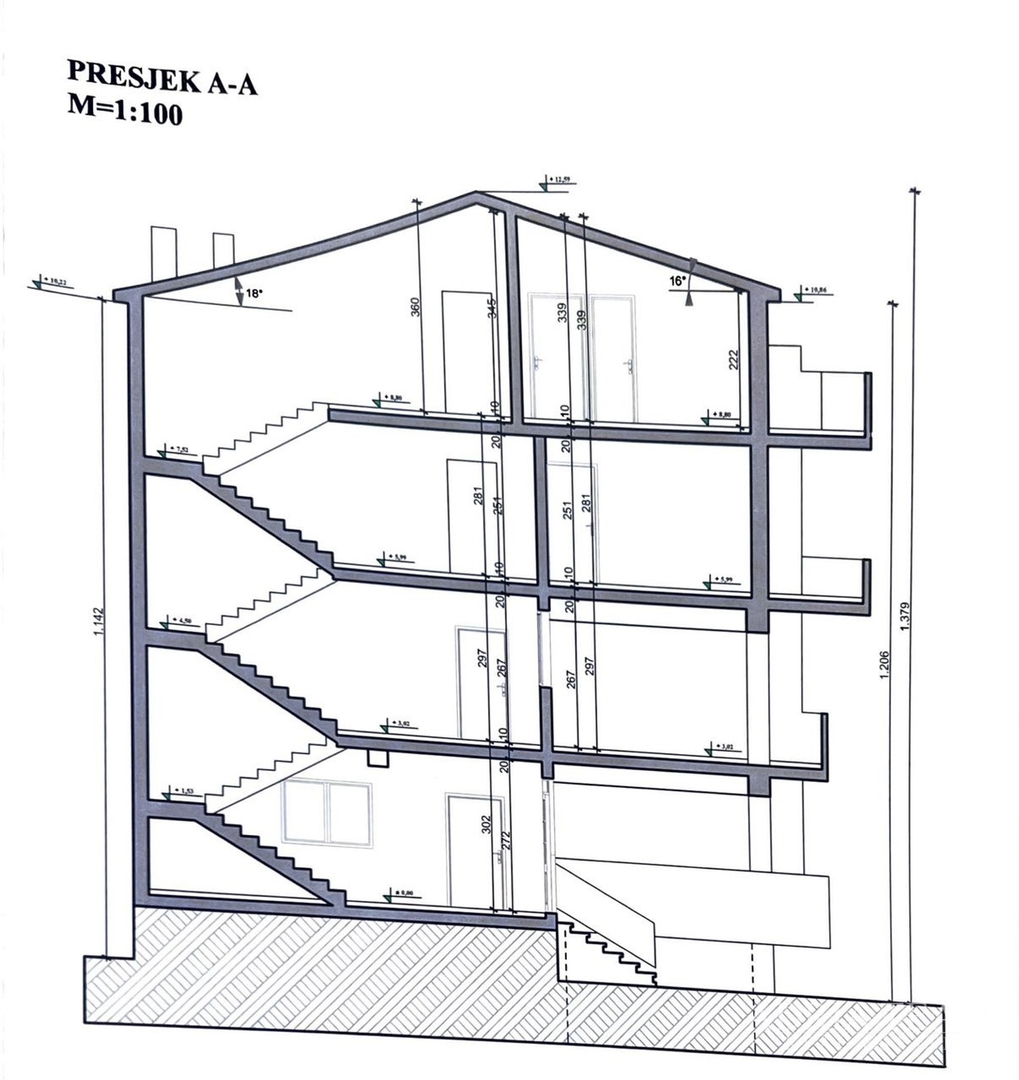 KUĆA S DESET STAMBENIH JEDINICA BLIZU CENTRA S POGLEDOM NA MORE - NOVALJA, PAG