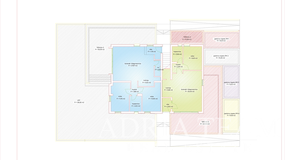 APARTMAN S DVIJE TERASE - PETRČANE
